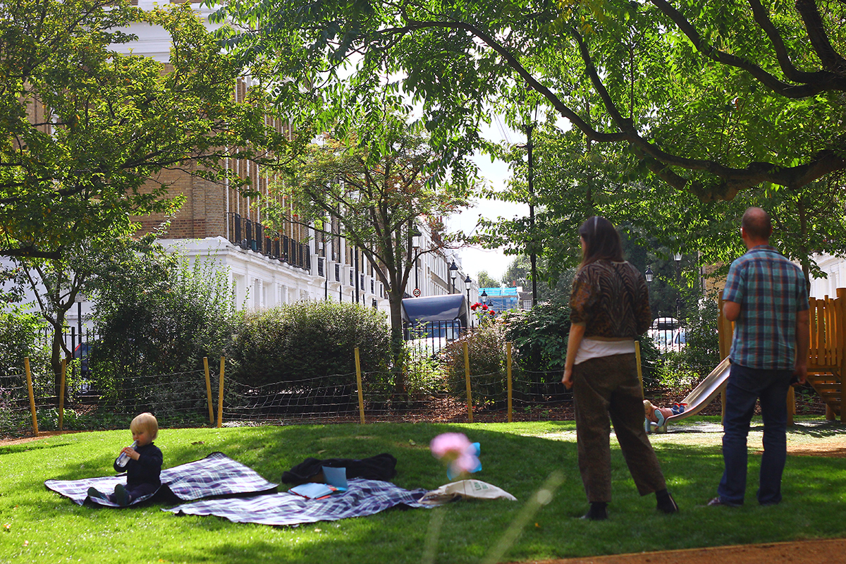 Creating a tranquil garden space as well as play and sports facilities was important, to create a space  for everyone in this revitalised Georgian square 